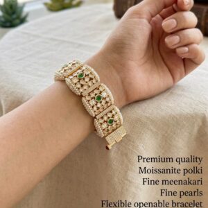 Moissanite Polki Bracelet